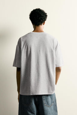 CAMISETA RELAXED FIT COSTURA / Gris vigor? - Zara фото 3