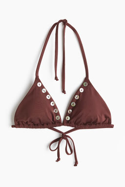 Top de bikini triangular con relleno