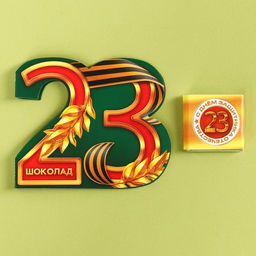 Цена за 2 шт. Шоколад молочный в открытке на 23 февраля Настоящему герою, 5 г.