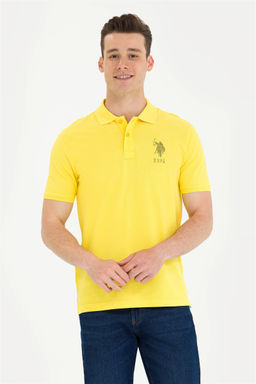 U. S. Polo Assn Мужская темно-желтая футболка с воротником-поло - U.s. polo assn фото 10