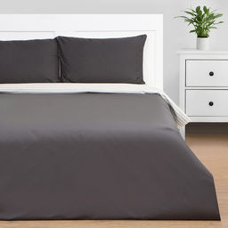Постельное бельё евро «Этель» Stripes: grey, перкаль