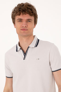 Erkek Slim Fit Ka__k Yaka A__k Gri Ti__rt Sepette S_rpriz _ndirim