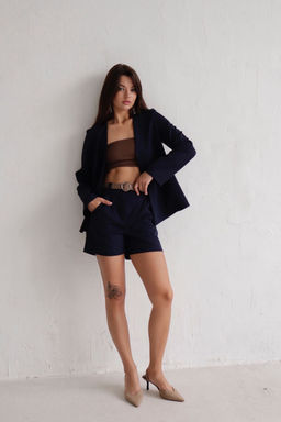 Костюм с шортами тёмно-синий - Martichelli фото 4