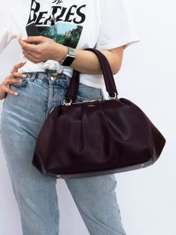 LACCOMA сумка Роза-22-Л815-ежевичный эко кожа хлопок фото 4