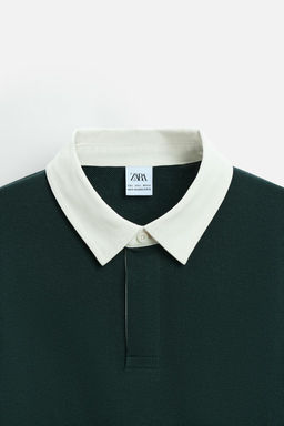 CONTRAST COLLAR POLO SHIRT - Zara фото 16