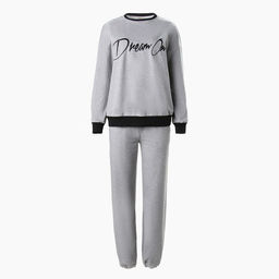 Костюм женский (свитшот, брюки) MINAKU: Casual Collection, размер 50, серый