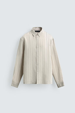 Рубашка Camisa Fluida Rayas кремовая
