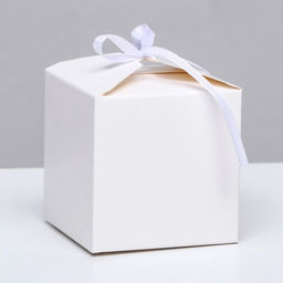 Цена за 10 шт. Коробка складная, квадратная, белая, 8 х 8 х 8 см,