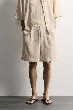 BERMUDA RELAXED FIT RELIEVE / Beige vigor? - Zara фото 2