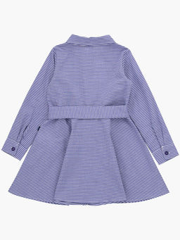 Платье из набивного хлопка с пояском UD 3736 син круп клетка - Mini maxi фото 14