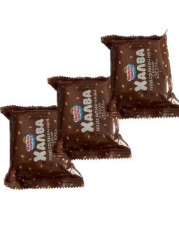 Халва (097) Зебра с какао подсолнечная вес 250 г (Мишкино)