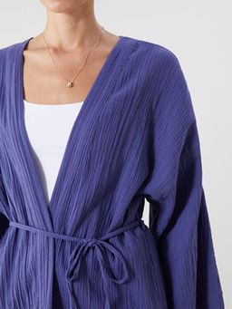 ?al Yaka Oversize Dokulu Kad?n Kimono