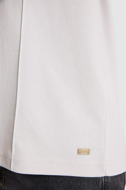 Erkek A__k Gri Comfort Fit Bisiklet Yaka Ti__rt