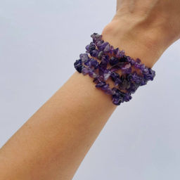 Бусины для рукоделия из Аметиста крошка 80 см