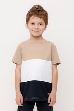 КР 302171/темно-бежевый к569 фуфайка (футболка) для мал