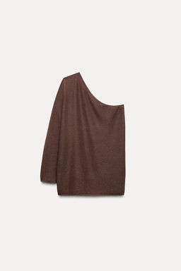 ASYMMETRIC RHINESTONE KNIT TOP - Zara фото 7