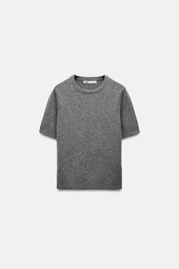 BASIC 100% WOOL SHORT SLEEVE TOP - Zara фото 5