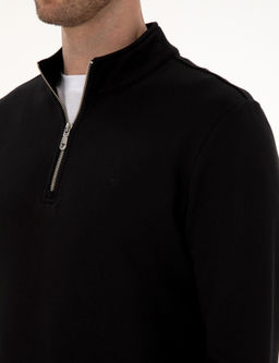 Siyah Regular Fit Sweatshirt - Cacharel фото 7