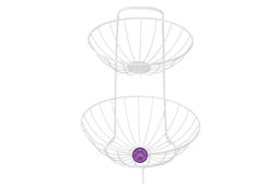 Корзина для фруктов 28*26,5*35,5 см Белая двухъярусная - Elan gallery фото 7