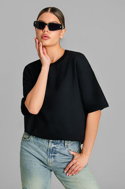 Арт. 3-302/2 Футболка женская оверсайз 44-50 (4 шт) Цвет:черный - Калинка фото 7