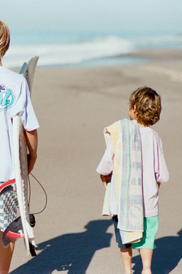 BERMUDA LOGO FELPA COLOR BLOCK / Azul / Verde - Zara фото 6