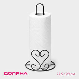 Держатель для бумажных полотенец настольный Доляна «Сердце», 13.5×13.5×28 см