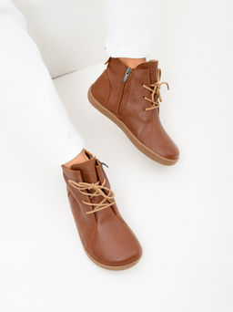 Босоногие ботинки 352.NATAbr.Коньяк/мех