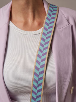 Сумка кожаная кросс-боди Deboro 30347 сиреневый закат