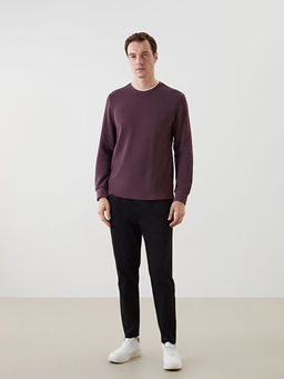 Bisiklet Yaka Uzun Kollu Erkek Sweatshirt