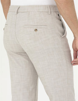 Bej Ex. Slim Fit Kuma_ Pantolon