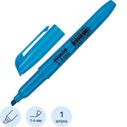 Маркер текстовыделитель голубой 1-3,9мм Attache