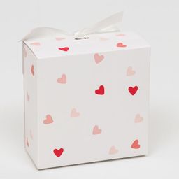Цена за 5 шт. Подарочная коробка сборная с окном I LOVE YOU, 11.5×11.5×5 см