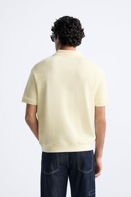 TEXTURED POLO SHIRT WITH RIBBED TRIMS - Zara фото 39