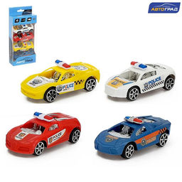 Машина инерционная Полиция, набор 4 шт.