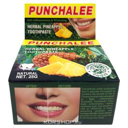 Растительная зубная паста с экстрактом ананаса Punchalee, Таиланд, 25 г Акция