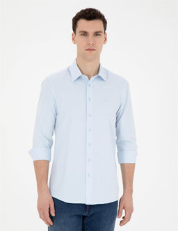A__k Mavi Slim Fit Uzun Kollu G_mlek - Pierre cardin фото 3