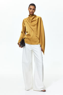 Blusa de sat?n con detalle de chal - H&m фото 8