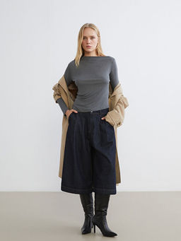 Kay?k Yaka B?zg?l? Bluz