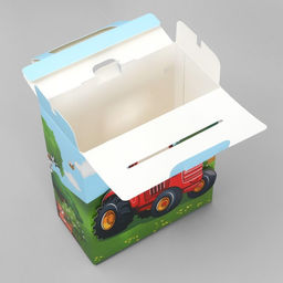 Цена за 2 шт. Коробка подарочная складная, упаковка, «Красный трактор», 18×15×7.5 см