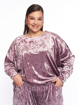 Бархатный костюм KO33511PUR39