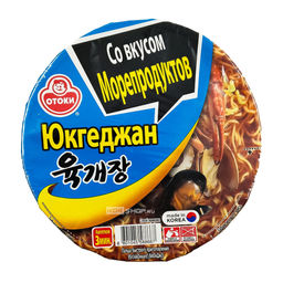 Лапша б/п Юкгеджан (Юккедян) со вкусом морепродуктов Otoki (Ottogi), Корея, 95 г Акция