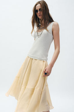 FALDA CAPA ZW COLLECTION / Mantequilla