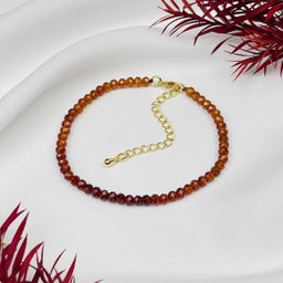 Браслет из Граната "Спессартин" "градиент" 18 см +