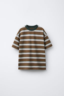 CAMISETA ESTAMPADA RAYAS / Marr?n - Zara фото 2