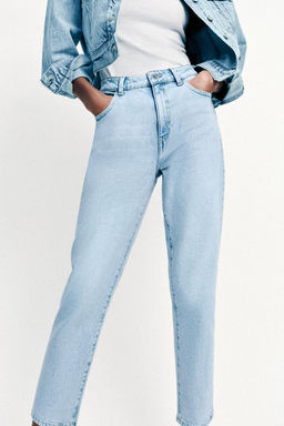 JEANS Z.01 MOM FIT TIRO ALTO / Azul claro - Zara фото 11