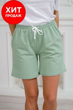 Шорты женские из футера Таиланд ментол