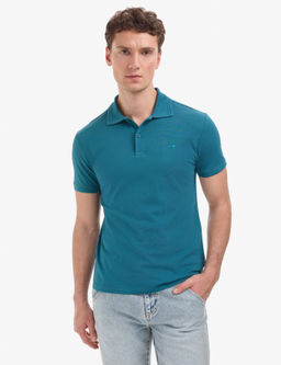 Z_mr_t Slim Fit %100 Pamuk K_vr_lmaz Polo Yaka Basic Ti__rt