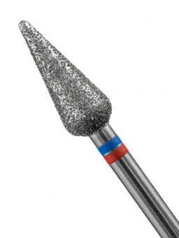 Manita Professional Фреза алмазная капля большая для аппаратного маникюра 866.104.260.125.050 ФАК-5.0 12,5 М-С, сине-красная насечка, o 5,0 мм, 5 шт.  фото 3