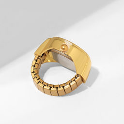 Кольцо Время часы круг, цвет золото - Qf фото 3