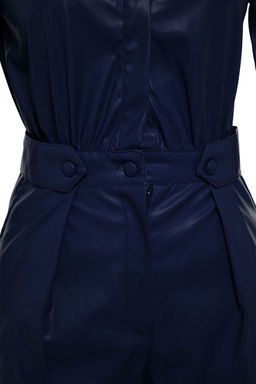 TRENDYOLMILLA Limited Edition Indigo Suni Deri Dokuma Tulum TWOAW22TU0322  фото 7